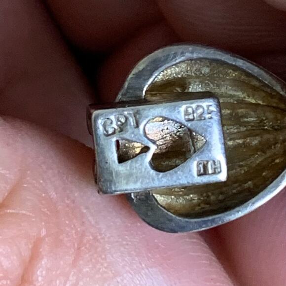 Vintage Signed‎ CPT Sterling 925 & Genuine Black Onyx Bracelet BROKEN CLASP - Picture 4 of 5